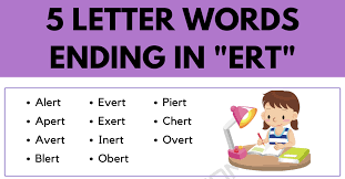 5-letter-words-ending-in-ert-unlocking-the-mystery this blog is very informative and captivating about 5 letter words ending in ert.